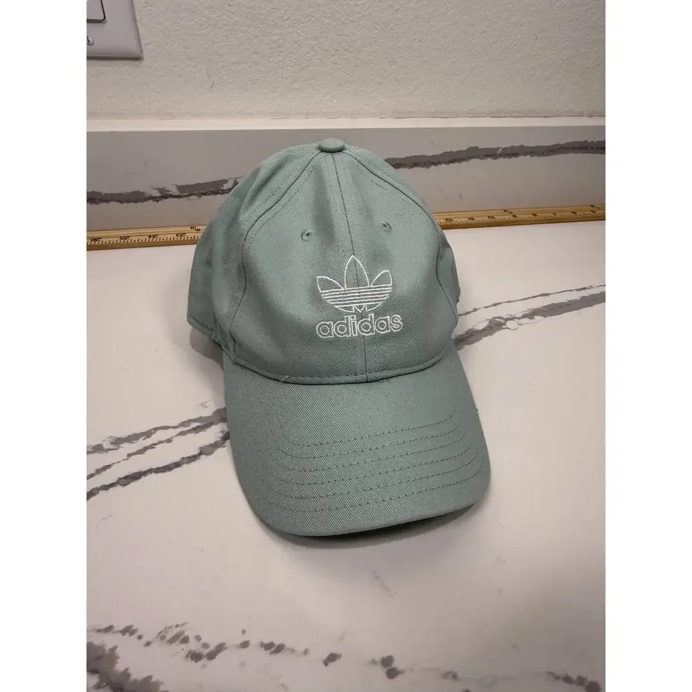 Adidas Baseball Cap Adjustable One Size Teal Sport Casual Strap-Back Relaxed‎